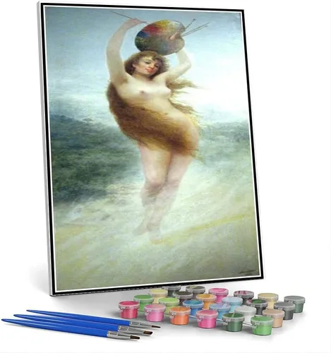 Vista 12 de Pintura por números para adultos Kits O Modelo Pintura por José Ferraz De Almeida Junior Arts Craft para decoración de pared del hogar