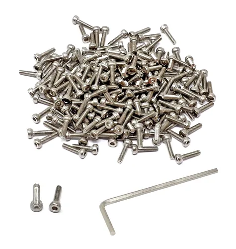 Vista 152 de iexcell Kit de tornillos de cabeza hexagonal de acero inoxidable 304, 100 unidades M2 x 0.157 in, paso de rosca de 0.016 in