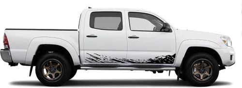 Vista 7 de Kit de calcomanías de vinilo para salpicaduras de barro compatible con Toyota Tacoma 2004 - Presente (2941 negro)