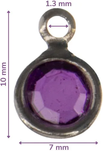 Vista 2 de Craft County Dijes colgantes de piedra natal para hacer joyas, pulseras y collares, disponibles en paquete individual, 5, 10 y 20