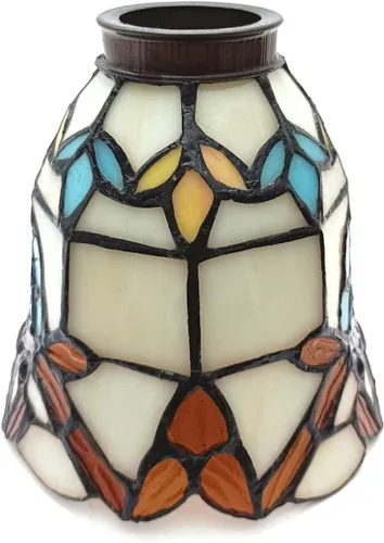 Vista 6 de Pantalla de lámpara estilo Tiffany solamente, lámpara de araña y pantalla de repuesto para lámpara de pared, NAD06001, estilo barroco, chimenea