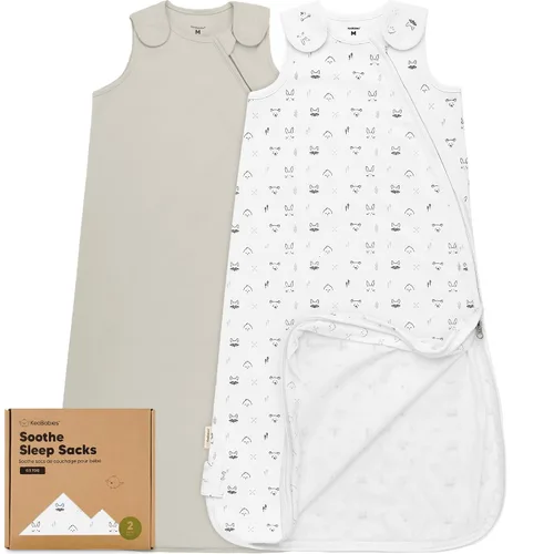 Vista 31 de Paquete de 2 sacos de dormir orgánicos para bebé, 100% algodón 0.5TOG (aguacate, 0-6 meses) Soft Breathable, Baby Wearable Blanket, Toddler