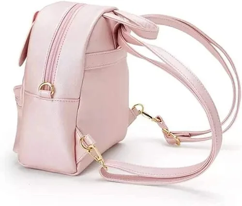 Vista 2 de ALORVE Bolsa de dibujos animados de anime bolsa de hombro para cosplay mochila de poliuretano para niños y niñas fanáticos Rosado