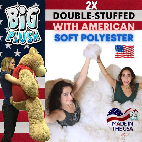 Vista 2 de Big Plush Oso de peluche gigante con camiseta I Love You, enorme oso de peluche de 5 pies, animal de peluche, regalo amoroso, OSO de peluche, bonito
