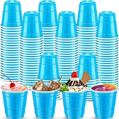 Vista 12 de 500 piezas vasos de chupito de 2 onzas de colores surtidos, vasos de chupito coloridos de plástico neón para beber, degustaciones servidas