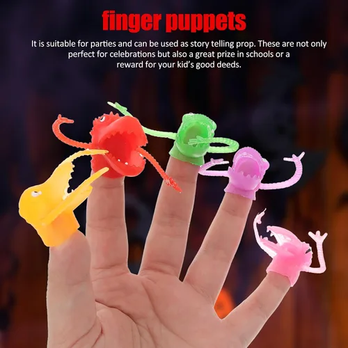 Vista 4 de 20 marionetas de dedo espeluznantes para niño y niña, juguetes divertidos, recuerdos de fiesta para espectáculos de marionetas, diseño