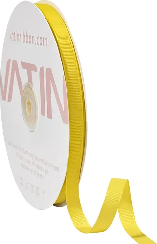 Vista 202 de VATIN Cinta de Grogrén Negra, 1-1/2" x 50 Yardas Continuas, Cinta de Grogrén de Poliéster Negra, Usar para Lazos de Bricolaje, Accesorios