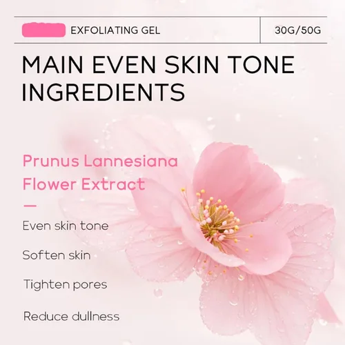 Vista 3 de Gel exfoliante purificador, exfoliante facial, geles hidratantes suaves para el cuerpo, limpieza profunda, para todo tipo de piel (1 unidad)