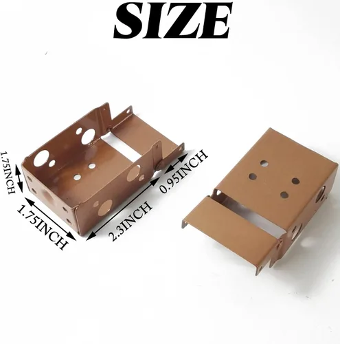 Vista 2 de 6 soportes para persianas de 2.5 pulgadas, soporte de montaje de caja de perfil bajo para persianas de ventana (marrón)
