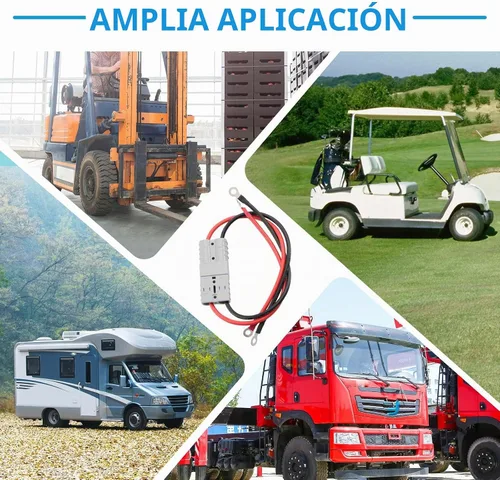 Vista 6 de Cable de conexión rápida de batería de 65 amperios 8AWG de 1.12 pies de desconexión rápida - Kit de enchufe de carga de 12 V resistente
