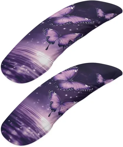 Vista 22 de Fundas para reposabrazos de silla de escritorio con estampado de estrellas de gato, 2 fundas elásticas para reposabrazos de silla de oficina, a