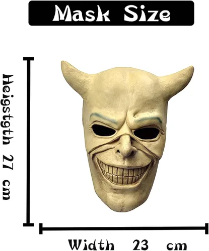 Vista 5 de LEKA NEIL Black Phone Mask Horror Movie Mask Prop The Grabber Mask Black Phone Novelty Halloween Costume Party Latex Masks