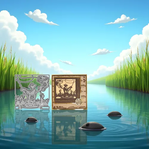 Vista 2 de Troqueles de corte de pesca para hacer tarjetas, troqueles de corte de metal para bricolaje álbumes de recortes, álbum de fotos, papel decorativo