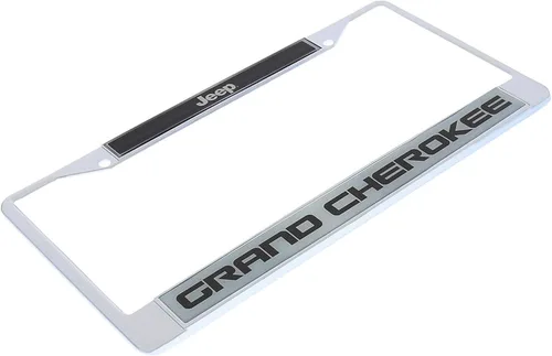 Vista 2 de Eurosport Daytona Marco de matrícula con logotipo para Jeep Grand Cherokee (plateado)