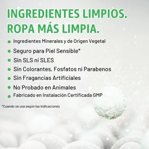 Vista 8 de Rockin' Green Detergente para Ropa, A Base de Plantas, Detergente en Polvo Totalmente Natural para Ropa, Vegano y Biodegradable Combate Olores