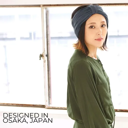 Vista 7 de Diadema de turbante gruesa para mujer, para el invierno, para abrigo, gorro de quimio, pelo natural