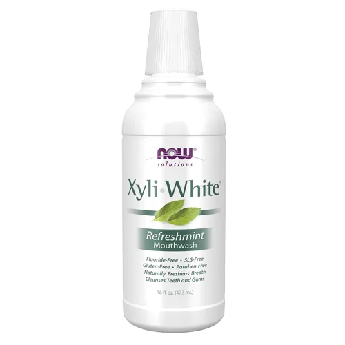 Vista 9 de NOW Solutions, Enjuague bucal Xyliwhite™, sabor Cinnafresh, refresca naturalmente el aliento, limpia dientes y encías, 16 onzas