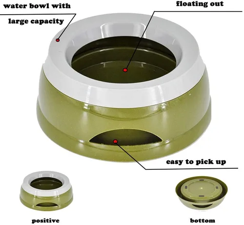 Vista 2 de Love Dream Cuenco de agua para perros sin derrames, alimentador lento de agua para perros, sin goteo, dispensador de agua para mascotas, 25 onzas