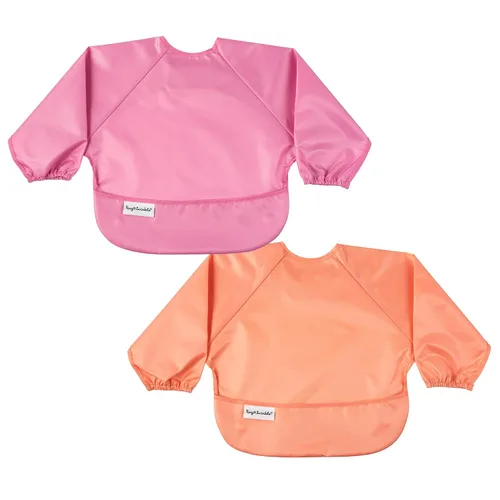 Vista 15 de Tiny Twinkle Babero de manga larga para bebés y niños pequeños Paquete de 2 baberos impermeables para comer, lavable a máquina y artículos