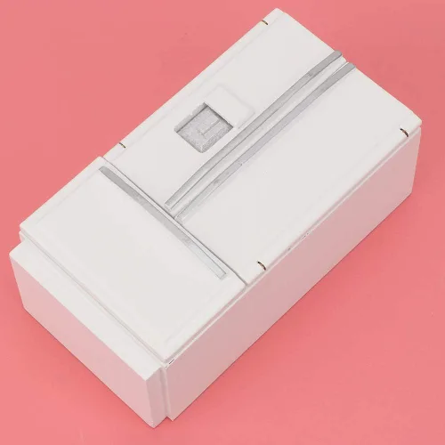 Vista 8 de Casa de muñecas Miniatura Frigorífico de Madera Escala 1:12 Blanco Doll home decor, handcrafted pine furniture accessory, miniature kitchen