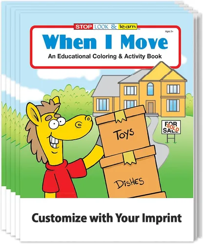 Vista 7 de ZOCO – When I Move – Libros para colorear de la casa nueva (paquete de 25 unidades, con lápices de colores) – Folletos de agentes inmobiliarios