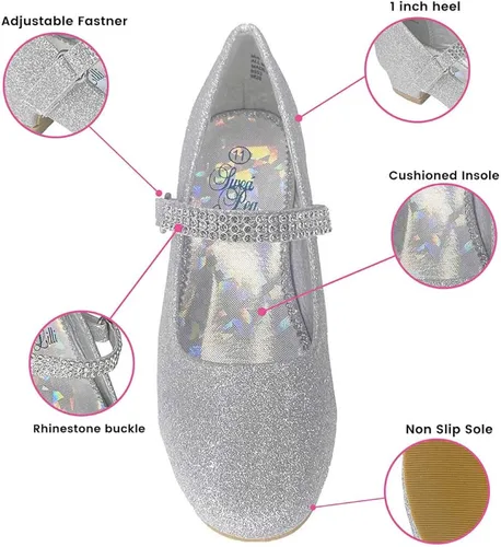 Vista 2 de Zapatos casuales Mia para niñas y niños grandes, Plateado