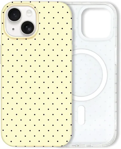 Vista 185 de Hython Funda para iPhone Air, diseño estético de lunares lindos, funda simple de 6.5 pulgadas, delgada, antiarañazos, parachoques de TPU suave, a