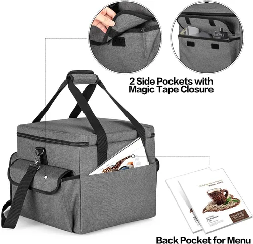 Vista 3 de CURMIO Bolsa de transporte compatible con máquina de cóctel profesional Bartesian Para máquina de coctelera premium, profesional, dúo, aislada