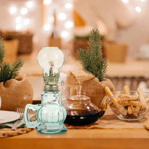 Vista 4 de Lámpara de queroseno para interiores, lámpara de aceite de queroseno, luz de aceite única, lámpara de aceite retro, lámpara de aceite de queroseno