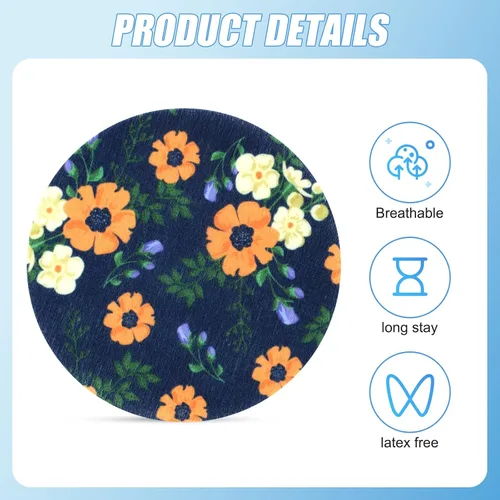Vista 4 de 25 piezas de cubiertas de sensor para Libre 2/3, calcomanías de sensor estilo flor de primavera, impermeables y a prueba de sudor, parches adhesivos