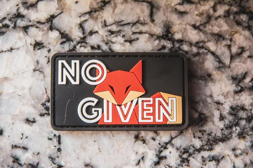 Vista 2 de No Fox Given Parche de PVC Morale, divertido parche táctico con gancho y bucle Soft Flexible PVC 1.6x2.8 Inch Hook-and-Loop Backing