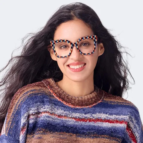 Vista 72 de Zeelool Gafas de luz azul para mujer de moda de tira cuadrada de moda gafas de computadora gafas antifatiga ocular Malcolm JGA000269-22B