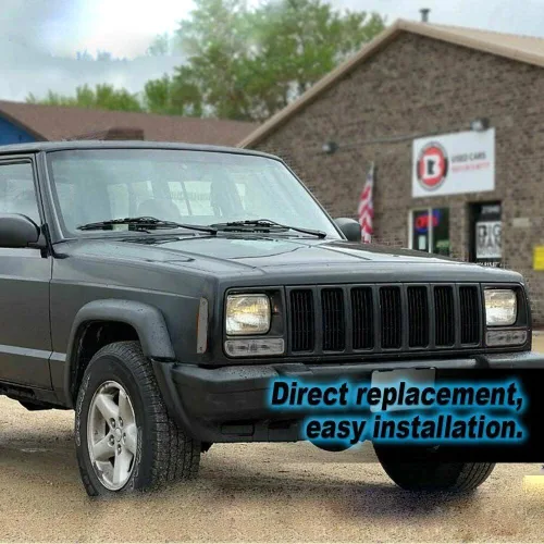 Vista 4 de PIT66 Juego de luces intermitentes de parachoques ahumado y marcador lateral de esquina compatible con Jeep Cherokee XJ Chassis 1997 1998 1999 2000