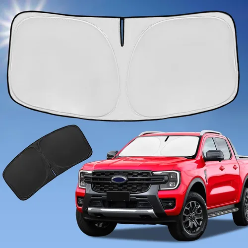 Vista 102 de Parasol de 4 capas para parabrisas, ajuste personalizado, tela 240T