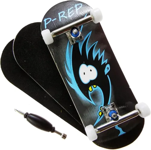 Vista 6 de P-REP V2 Performance Patineta Completa de Madera para Dedos 34mm - Banana