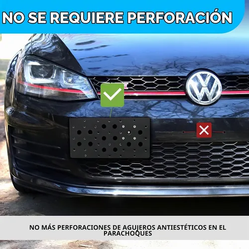 Vista 7 de TrunkNets Inc Soporte para gancho de remolque para parachoques para placa de matrícula para Volkswagen MK7 Golf GTi 2015 2016 2017 2018 2019