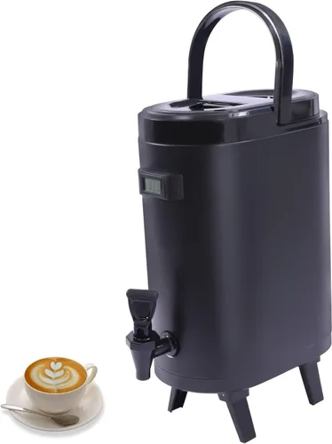 Vista 10 de Dispensador de bebidas aislado, dispensador de bebidas de acero inoxidable de 8 l/2.11 galones con termómetro, dispensador de bebidas frías
