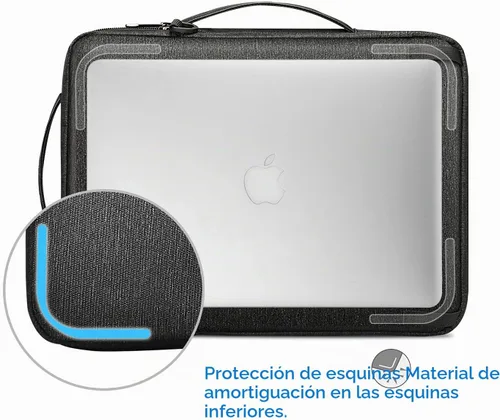 Vista 6 de FINPAC Bolsa de hombro para laptop para MacBook Pro de 14 pulgadas M4/M3/M2/M1 Pro/Max A2779 A2442 2024-2021, MacBook Air/Pro de 13'', funda