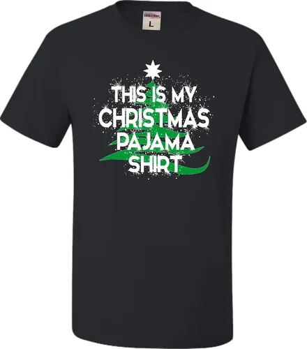 Vista 3 de Go All Out Camiseta de pijama con texto en inglés «This is My Christmas» Negro