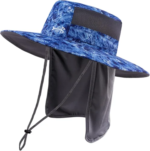 Vista 33 de BASSDASH Sombrero de pesca solar UPF 50+ resistente al agua con solapa desmontable para el cuello