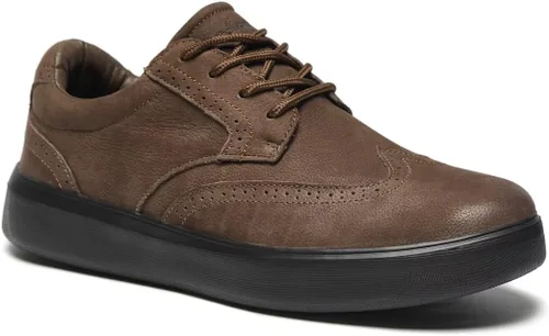 Vista 8 de OrthoComfoot Zapatos ortopédicos de cuero para caminar para hombre: cómodos zapatos Oxford para fascitis plantar con soporte para el arco, pies