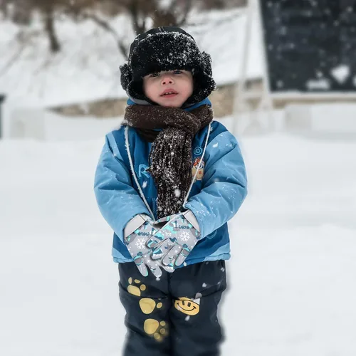 Vista 6 de Caudblor Guantes de esquí para niños, guantes de invierno impermeables para niños y niñas, guantes de invierno aislados para jóvenes de 7 a 12 años