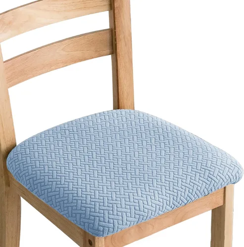 Vista 8 de Fundas elásticas para sillas de comedor, fundas protectoras extraíbles para sillas de cocina, fundas protectoras para comedor, hotel Gris y verde