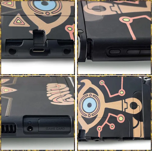 Vista 4 de Funda protectora para Zelda Switch OLED, funda protectora compatible con Nintendo Switch OLED, para accesorios de juegos Zelda, carcasa suave