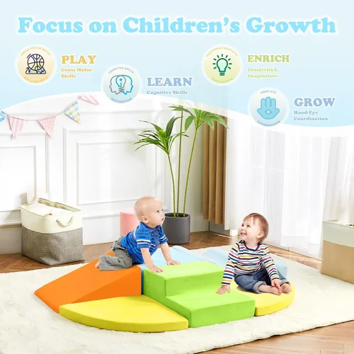 Vista 4 de QUCHI Juguetes de Escalada para Niños Pequeños, Juguetes de Escalada para Niños Pequeños para Interiores, Conjunto de 7 Bloques de Escalada