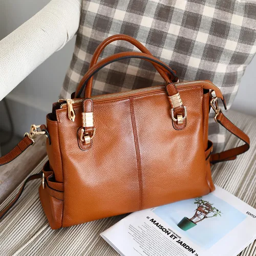 Vista 6 de Kattee Cartera bandolera estilo urbano de cuero para mujer
