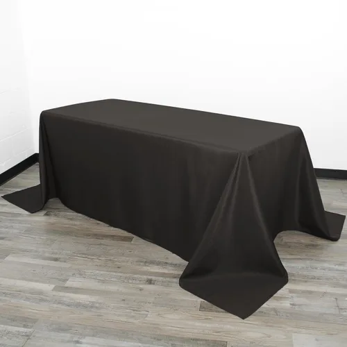 Vista 51 de Your Chair Covers - Mantel rectangular de poliéster sin costuras de alta calidad de 60 pulgadas de ancho x 102 pulgadas de largo - Negro - Mantel
