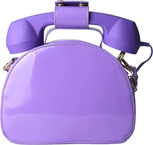 Vista 4 de PTShadow Bolso bandolera para teléfono con esfera retro, bolso de micrófono móvil de PU para mujer