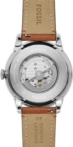 Vista 4 de Fossil Men's Townsman Automatic Stainless Steel and Leather Two-Hand Skeleton Watch