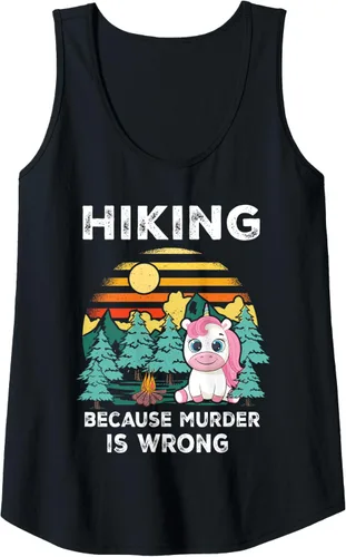 Vista 10 de Hiking Because Murder Is Wrong Unicorn - Camiseta sin mangas para excursionistas